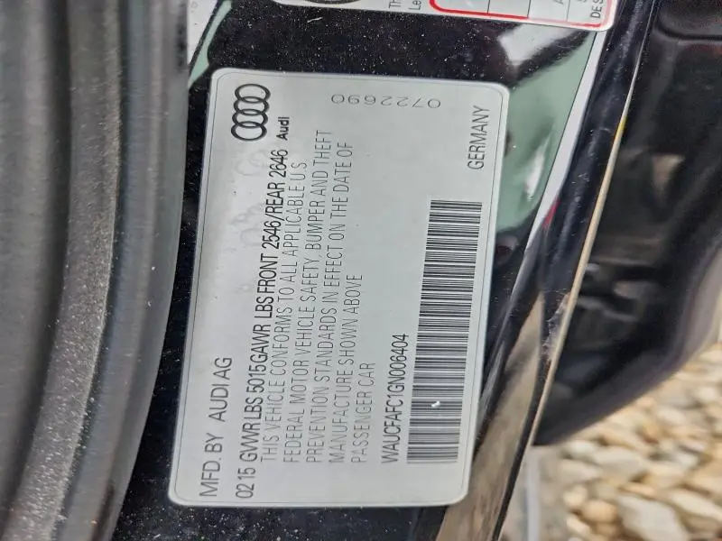 2016 AUDI A6 PREMIUM  