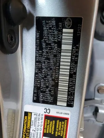 2019 TOYOTA AVALON XLE  