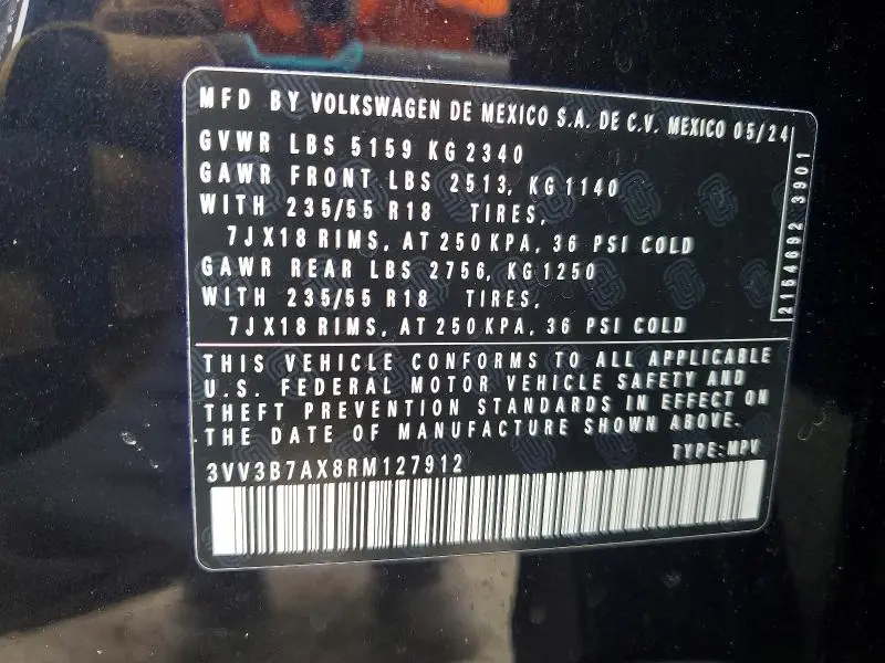 2024 VOLKSWAGEN TIGUAN SE  