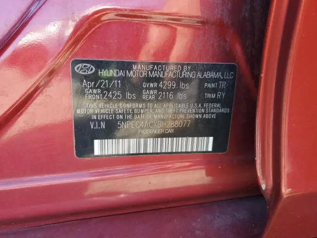 2011 HYUNDAI SONATA SE  