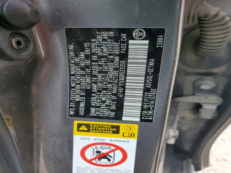 2016 TOYOTA CAMRY LE  