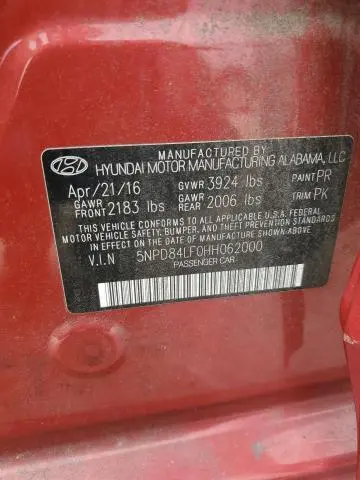 2017 HYUNDAI ELANTRA SE  