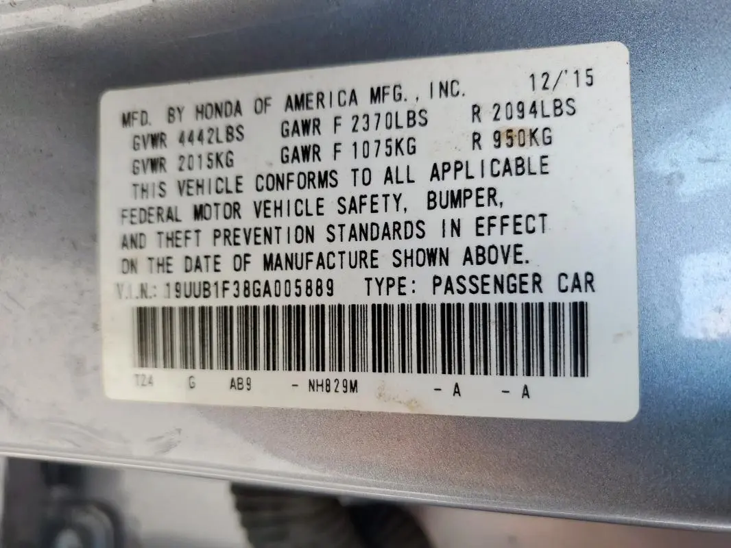 2016 ACURA TLX   