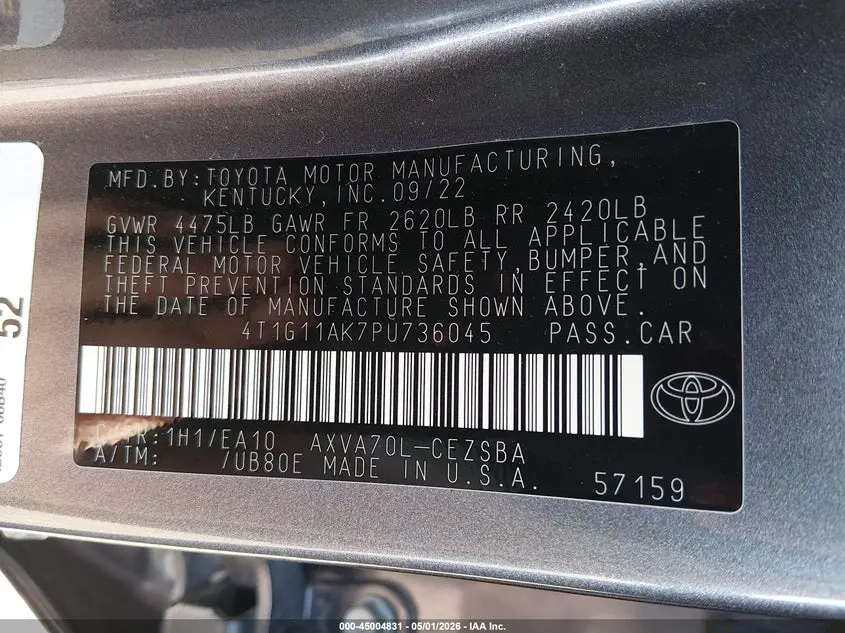 2023 TOYOTA CAMRY SE