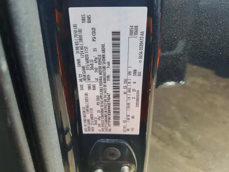 2022 FORD F150 SUPERCREW  