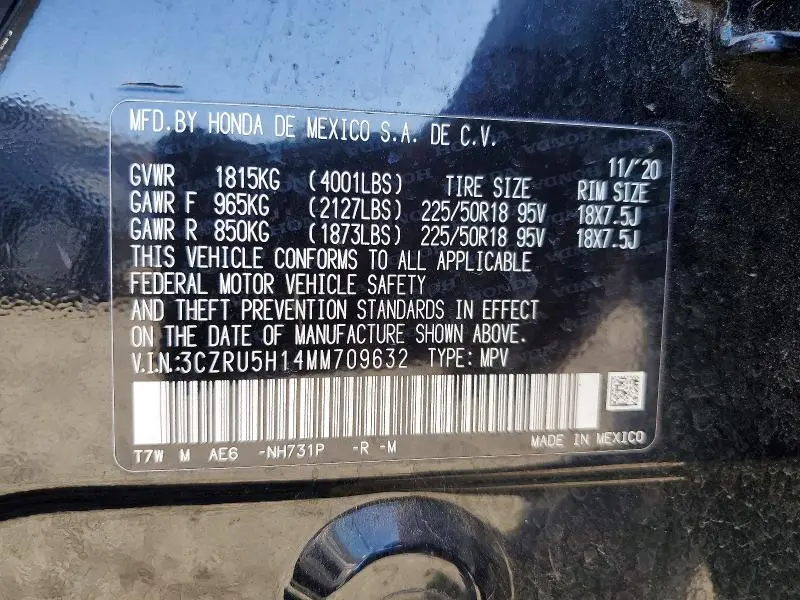 2021 HONDA HR-V SPORT  