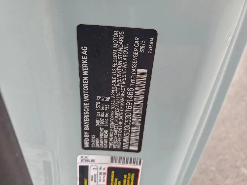 2013 MINI COOPER   