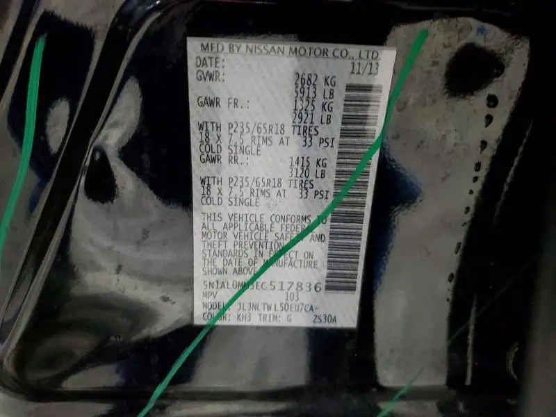 2014 INFINITI QX60 BASE  