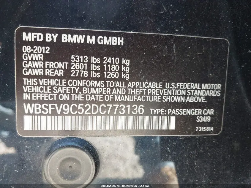 2013 BMW M5  