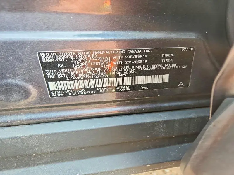 2019 TOYOTA RAV4 XLE PREMIUM  