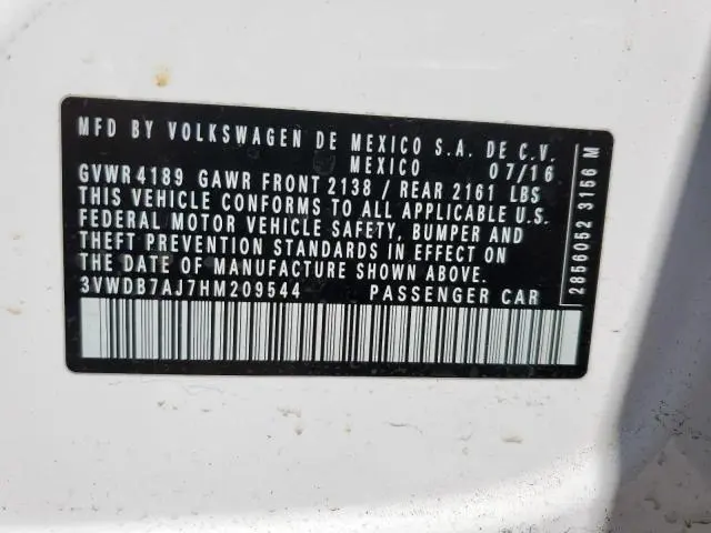 2017 VOLKSWAGEN JETTA SE  