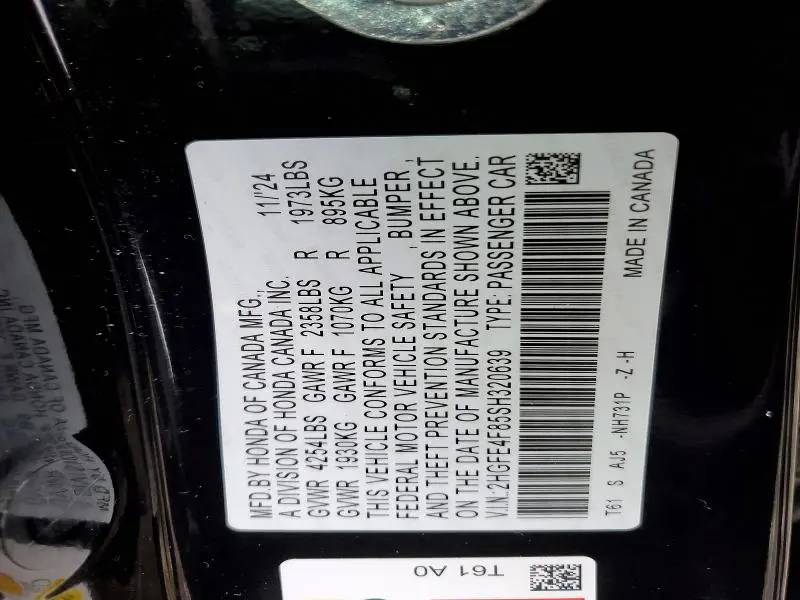 2025 HONDA CIVIC SPORT  