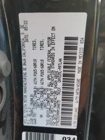 2022 TOYOTA TACOMA DOUBLE CAB  