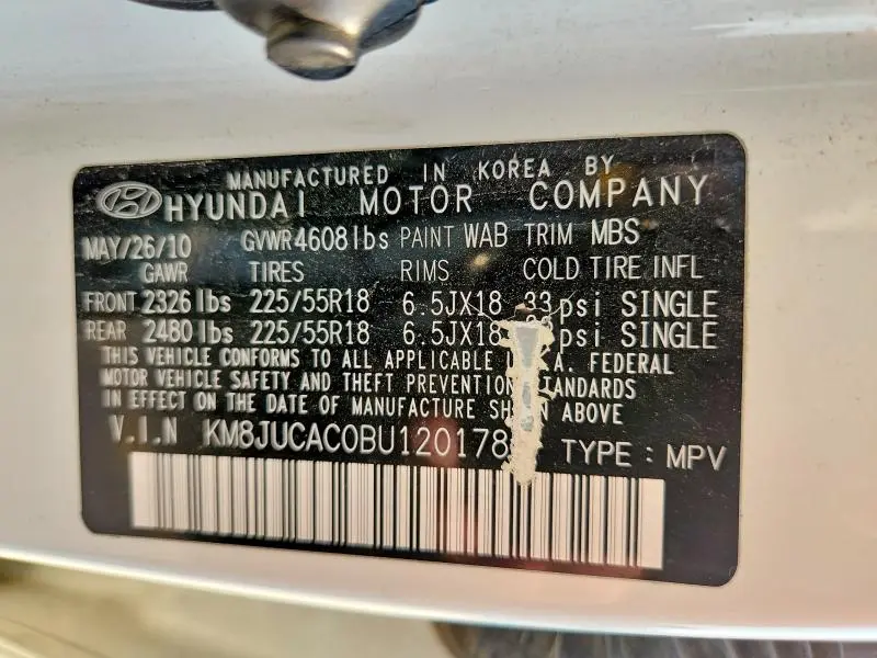 2011 HYUNDAI TUCSON LIMITED  