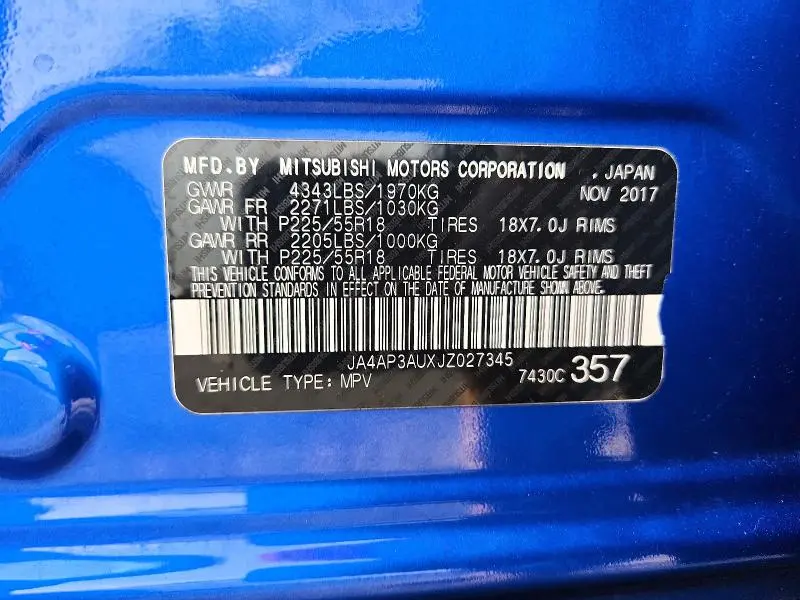 2018 MITSUBISHI OUTLANDER SPORT ES  