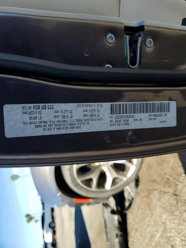 2016 DODGE CHARGER SXT  