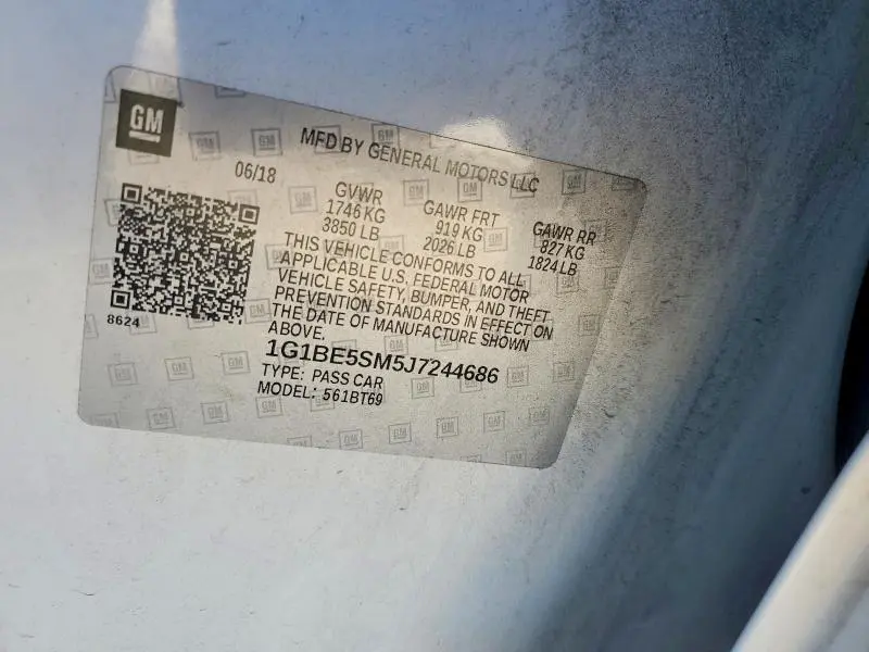 2018 CHEVROLET CRUZE LT  