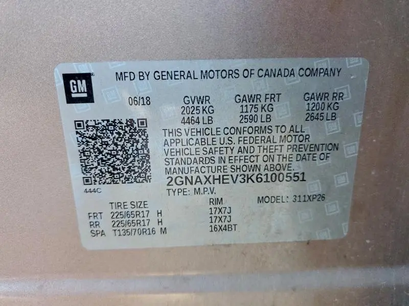 2019 CHEVROLET EQUINOX LS  