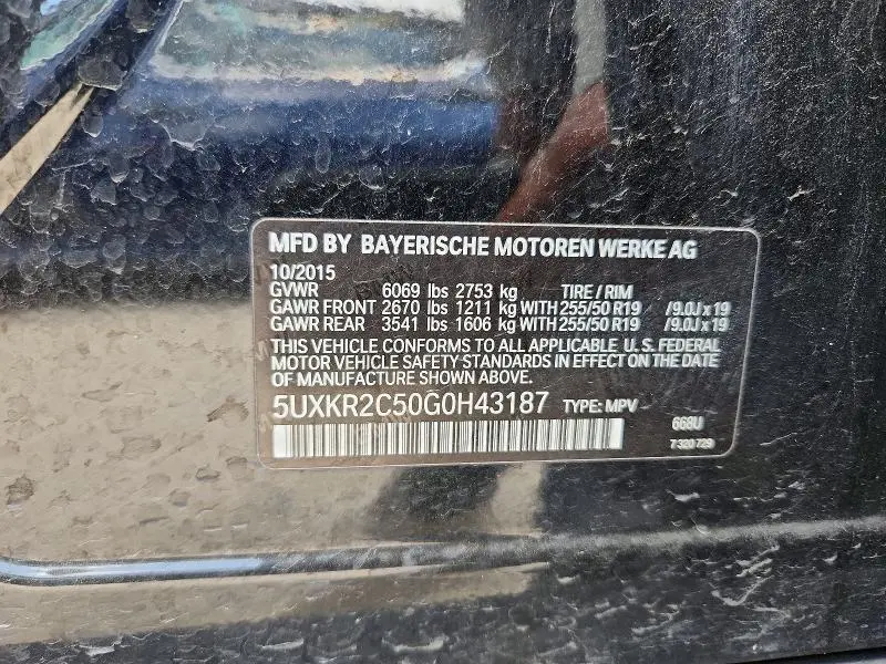 2016 BMW X5 SDRIVE35I  