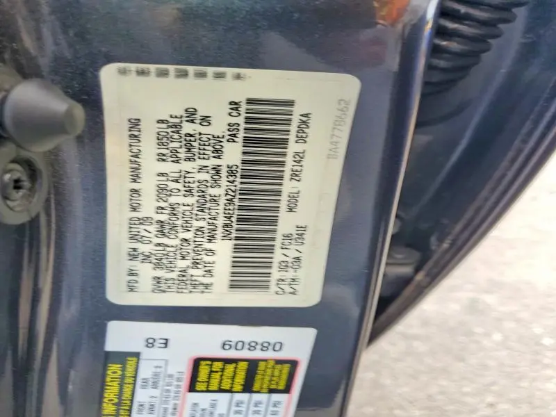 2010 TOYOTA COROLLA BASE  