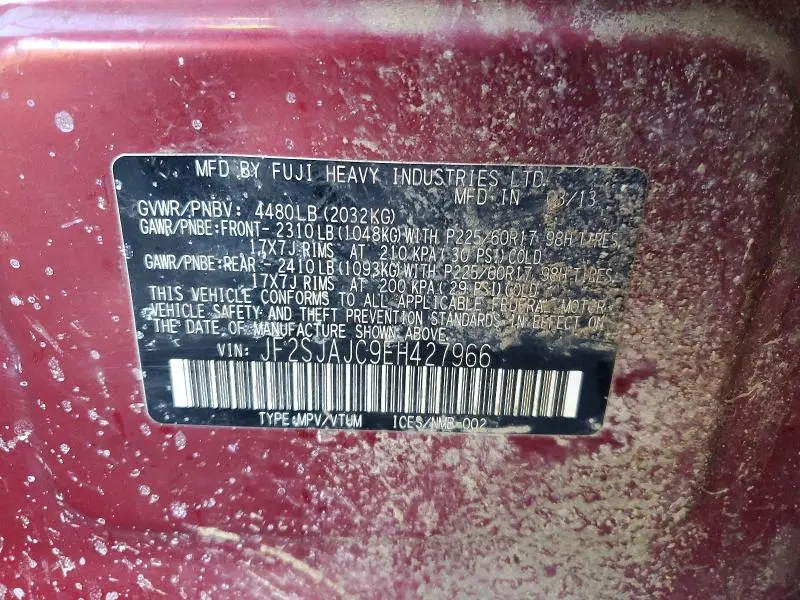 2014 SUBARU FORESTER 2.5I LIMITED  