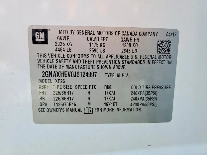 2018 CHEVROLET EQUINOX LS  