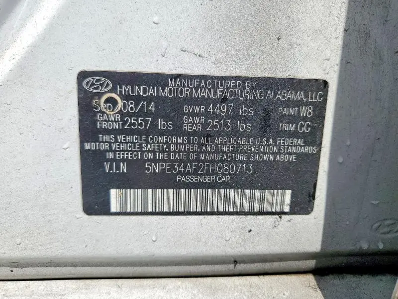 2015 HYUNDAI SONATA LIMITED  
