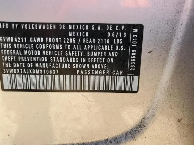 2013 VOLKSWAGEN JETTA SE  