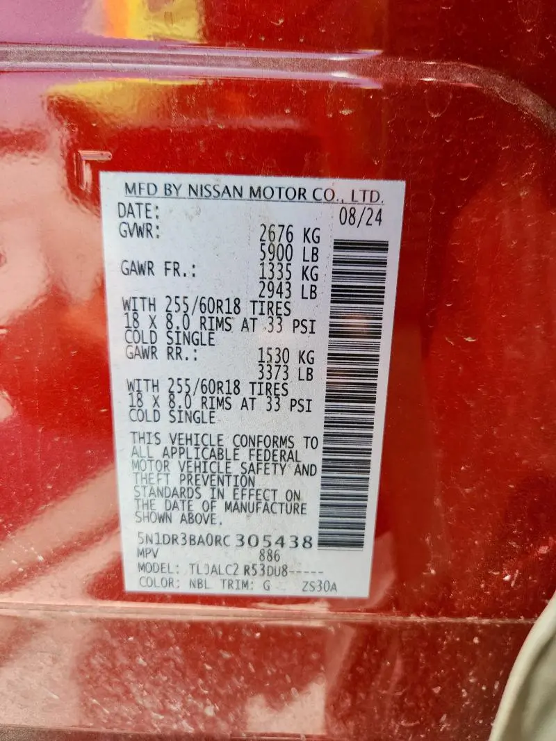 2024 NISSAN PATHFINDER SV  