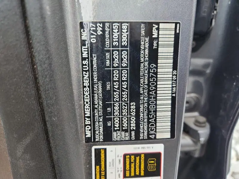 2017 MERCEDES-BENZ GLE 350 4MATIC  