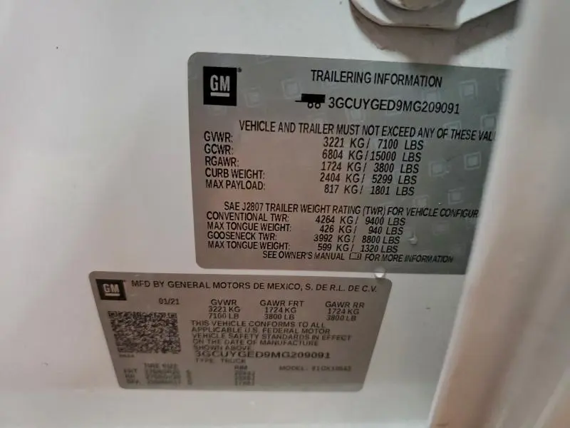 2021 CHEVROLET SILVERADO K1500 LTZ  