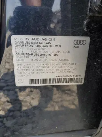 2015 AUDI Q5 PREMIUM PLUS  