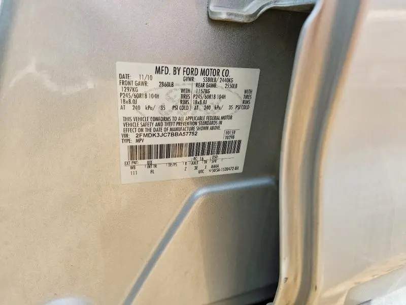 2011 FORD EDGE SEL  
