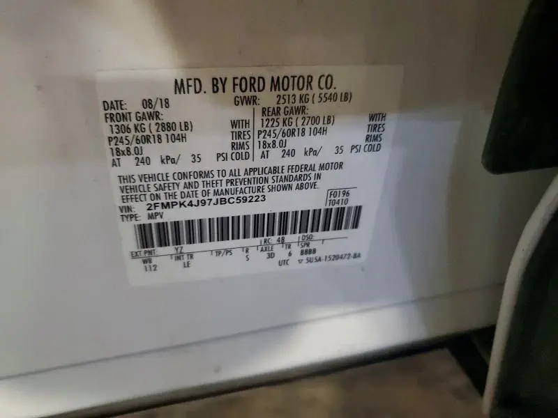 2018 FORD EDGE SEL  