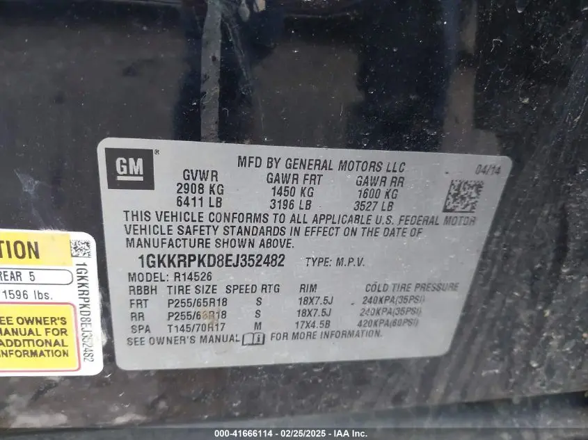 2014 GMC ACADIA SLE-2