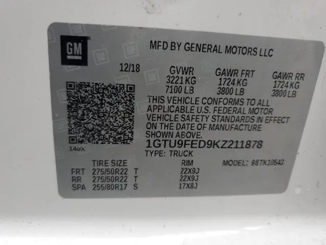 2019 GMC SIERRA K1500 DENALI  