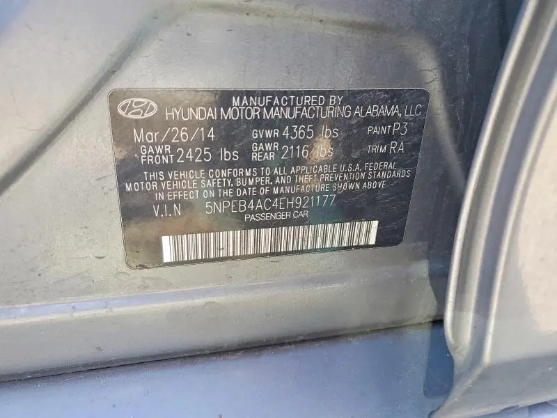 2014 HYUNDAI SONATA GLS  