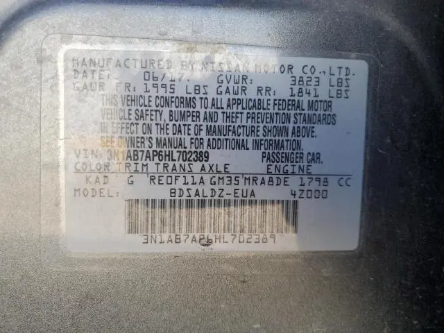 2017 NISSAN SENTRA S  