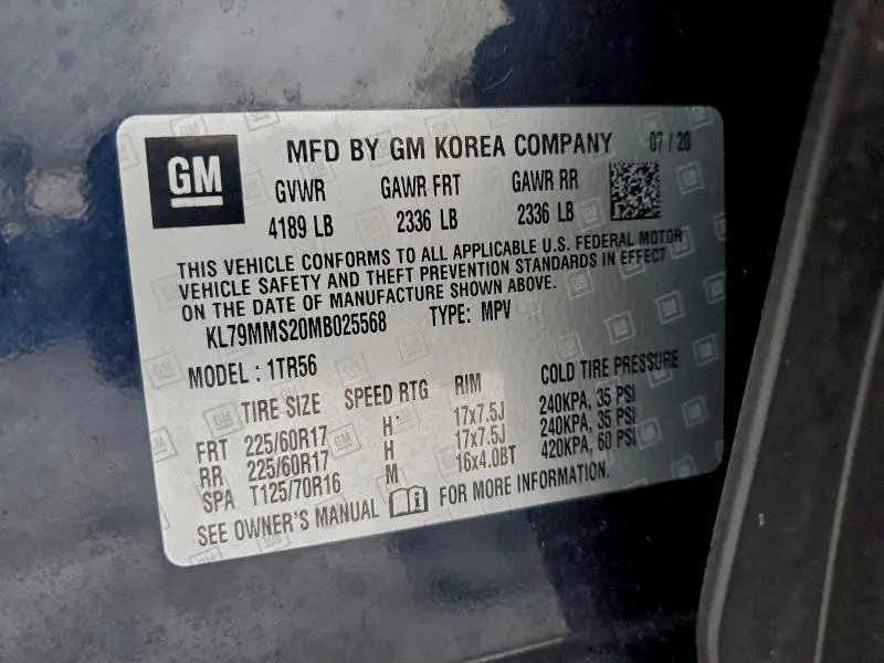 2021 CHEVROLET TRAILBLAZER LS  