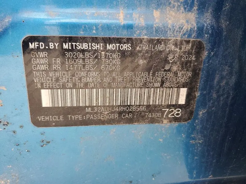 2024 MITSUBISHI MIRAGE ES  