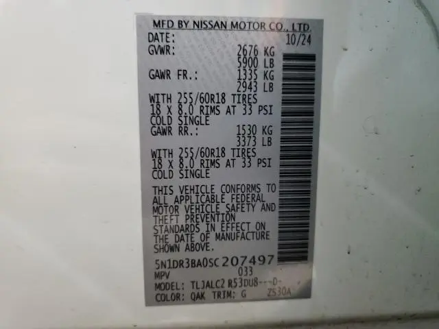 2025 NISSAN PATHFINDER SV  