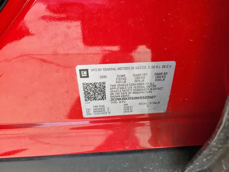 2021 CHEVROLET BLAZER RS  