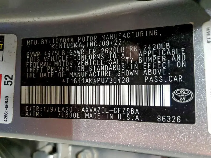 2023 TOYOTA CAMRY SE NIGHT SHADE  