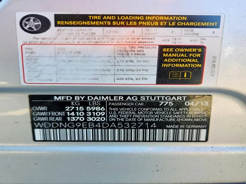 2013 MERCEDES-BENZ S 550 4MATIC  