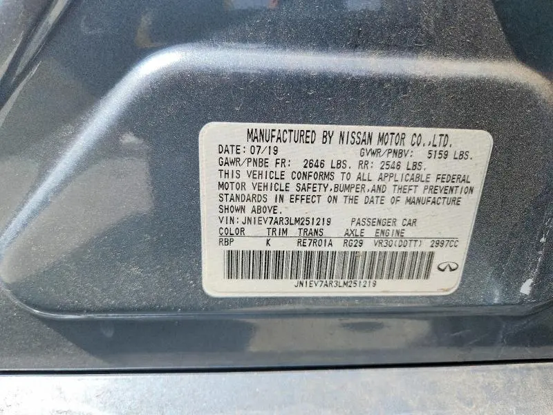 2020 INFINITI Q50 3.0T LUXE  