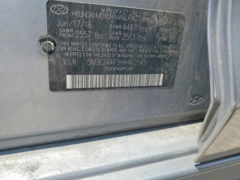 2017 HYUNDAI SONATA SE  