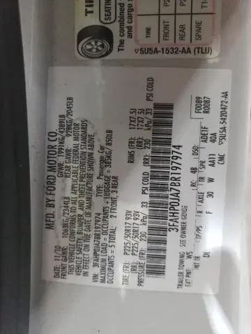 2011 FORD FUSION SEL  