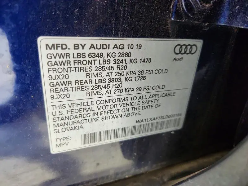 2020 AUDI Q7 PREMIUM PLUS  