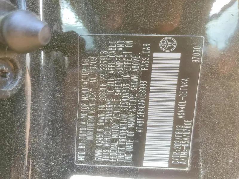 2010 TOYOTA CAMRY LE  