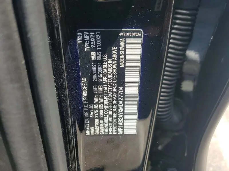 2021 PORSCHE CAYENNE S  